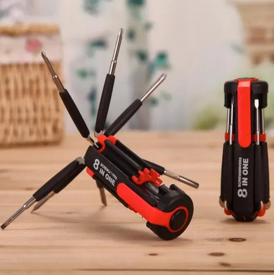 8 in 1 Screwdriver With Powerful Torch (Allowed to open)