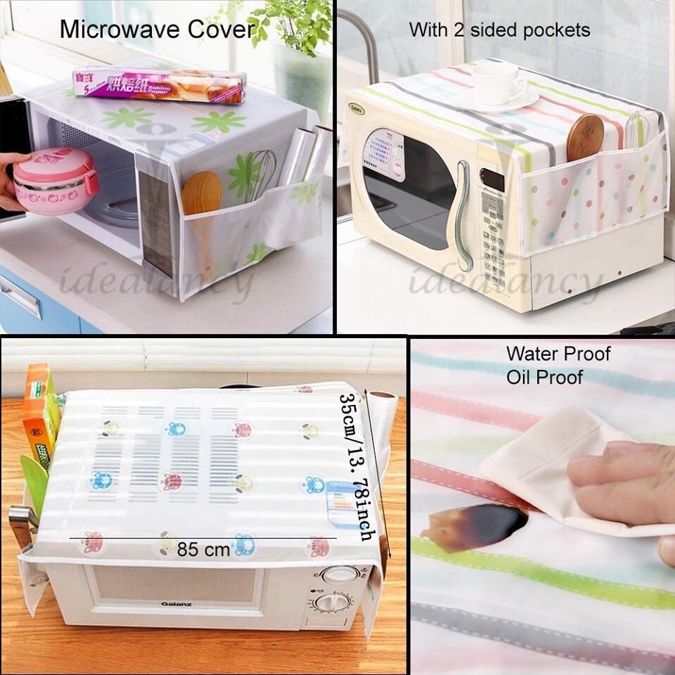 Fridge Cover & Microwave Oven Cover With Storage Pockets