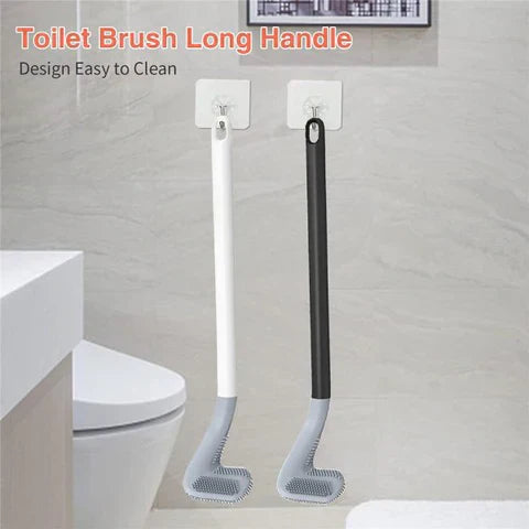 (Pack Of 2) Flexible Silicone Rubber Toilet Brush